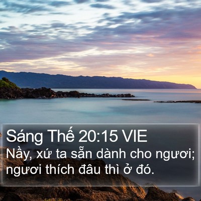Sáng Thế 20:15 VIE Bible Verse Image