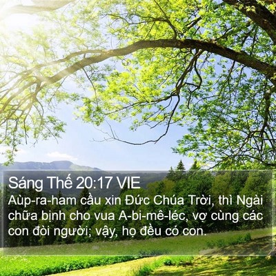 Sáng Thế 20:17 VIE Bible Verse Image