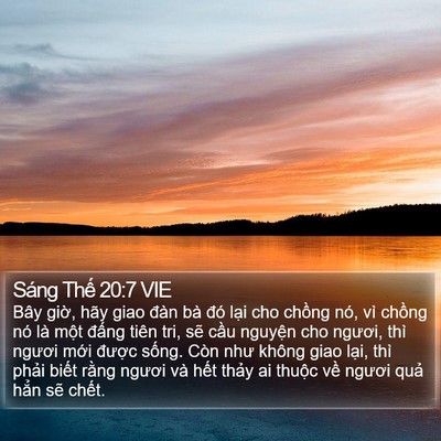 Sáng Thế 20:7 VIE Bible Verse Image