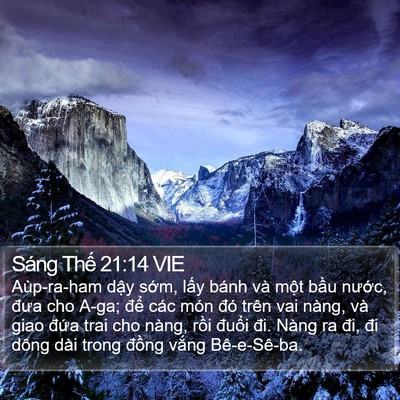 Sáng Thế 21:14 VIE Bible Verse Image