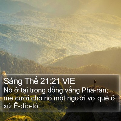 Sáng Thế 21:21 VIE Bible Verse Image