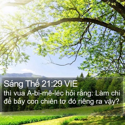 Sáng Thế 21:29 VIE Bible Verse Image