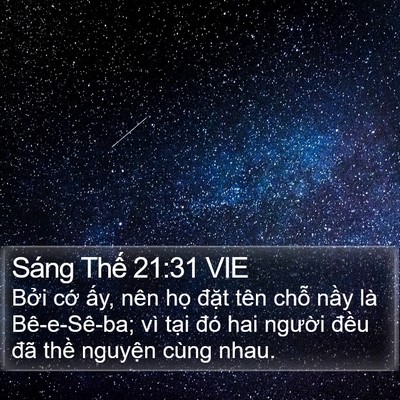 Sáng Thế 21:31 VIE Bible Verse Image