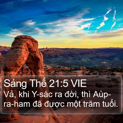 Sáng Thế 21:5 VIE Bible Verse Image