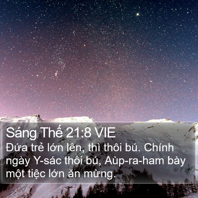 Sáng Thế 21:8 VIE Bible Verse Image
