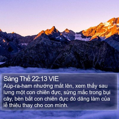 Sáng Thế 22:13 VIE Bible Verse Image