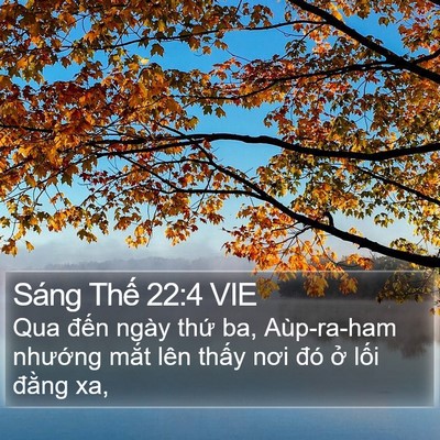 Sáng Thế 22:4 VIE Bible Verse Image