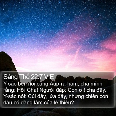 Sáng Thế 22:7 VIE Bible Verse Image