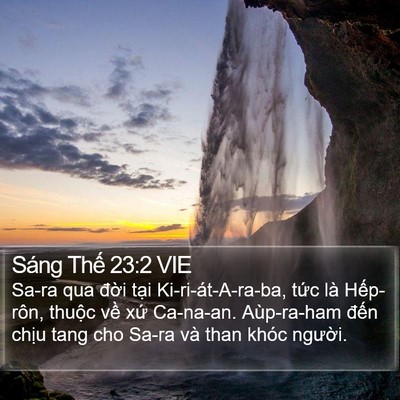 Sáng Thế 23:2 VIE Bible Verse Image
