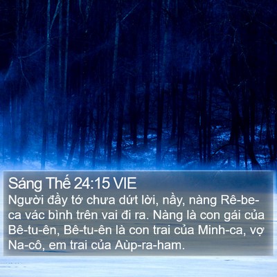 Sáng Thế 24:15 VIE Bible Verse Image