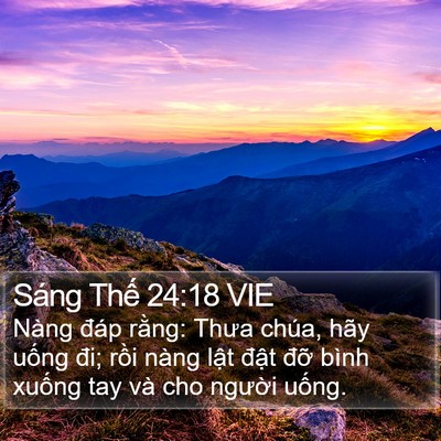 Sáng Thế 24:18 VIE Bible Verse Image
