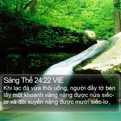 Sáng Thế 24:22 VIE Bible Verse Image