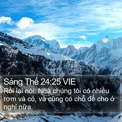Sáng Thế 24:25 VIE Bible Verse Image
