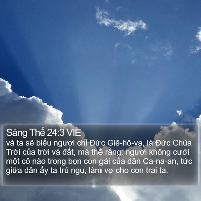 Sáng Thế 24:3 VIE Bible Verse Image