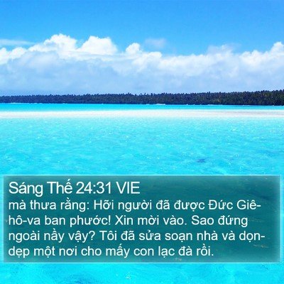 Sáng Thế 24:31 VIE Bible Verse Image