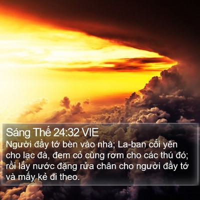 Sáng Thế 24:32 VIE Bible Verse Image