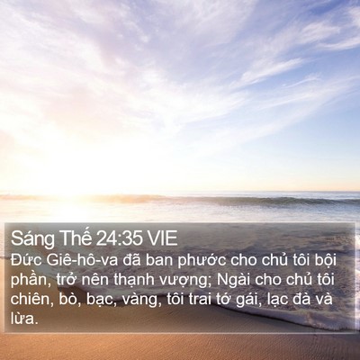 Sáng Thế 24:35 VIE Bible Verse Image