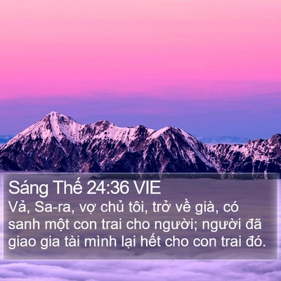 Sáng Thế 24:36 VIE Bible Verse Image
