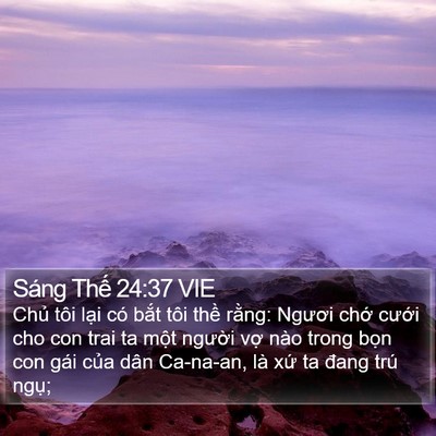 Sáng Thế 24:37 VIE Bible Verse Image