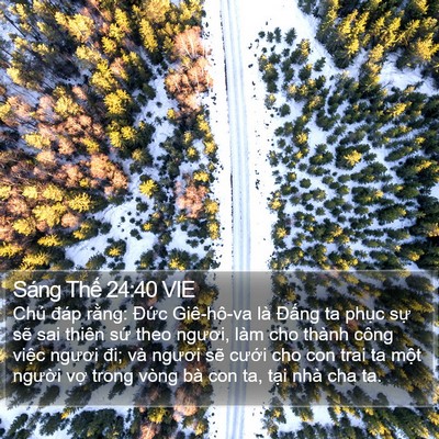 Sáng Thế 24:40 VIE Bible Verse Image