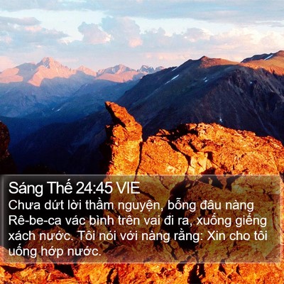 Sáng Thế 24:45 VIE Bible Verse Image