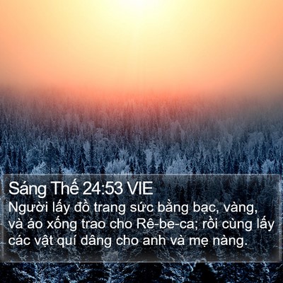 Sáng Thế 24:53 VIE Bible Verse Image