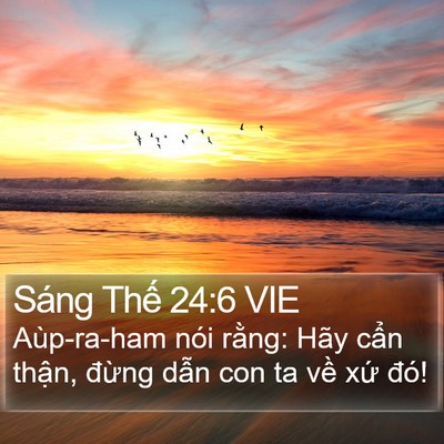 Sáng Thế 24:6 VIE Bible Verse Image