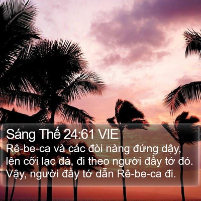 Sáng Thế 24:61 VIE Bible Verse Image