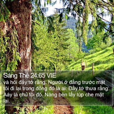 Sáng Thế 24:65 VIE Bible Verse Image