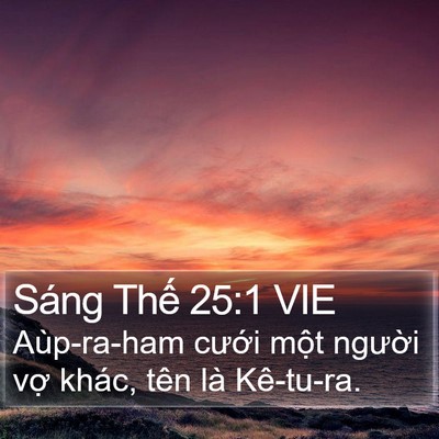 Sáng Thế 25:1 VIE Bible Verse Image
