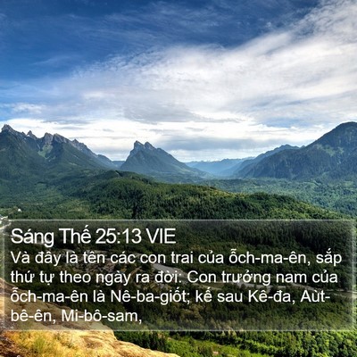 Sáng Thế 25:13 VIE Bible Verse Image