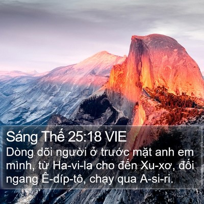 Sáng Thế 25:18 VIE Bible Verse Image