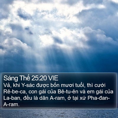 Sáng Thế 25:20 VIE Bible Verse Image