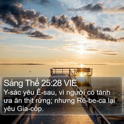 Sáng Thế 25:28 VIE Bible Verse Image