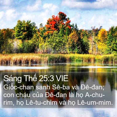Sáng Thế 25:3 VIE Bible Verse Image