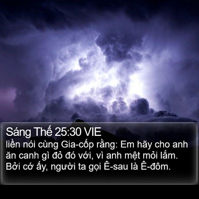 Sáng Thế 25:30 VIE Bible Verse Image