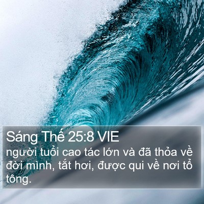 Sáng Thế 25:8 VIE Bible Verse Image
