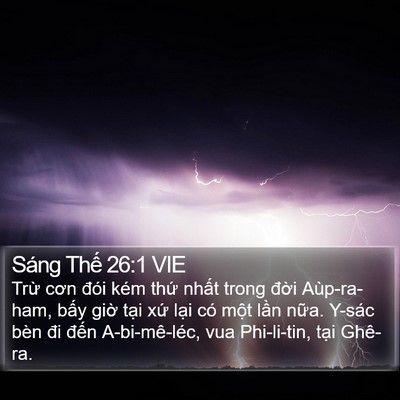 Sáng Thế 26:1 VIE Bible Verse Image