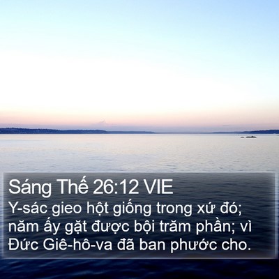 Sáng Thế 26:12 VIE Bible Verse Image