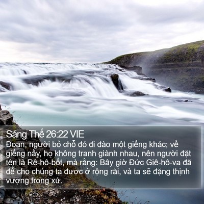Sáng Thế 26:22 VIE Bible Verse Image