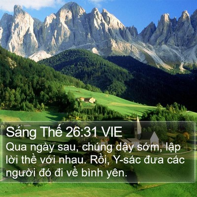 Sáng Thế 26:31 VIE Bible Verse Image