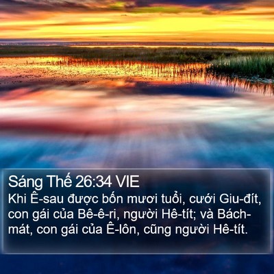 Sáng Thế 26:34 VIE Bible Verse Image