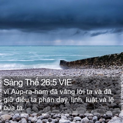 Sáng Thế 26:5 VIE Bible Verse Image