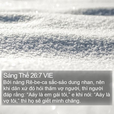 Sáng Thế 26:7 VIE Bible Verse Image