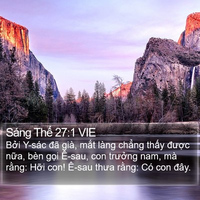 Sáng Thế 27:1 VIE Bible Verse Image
