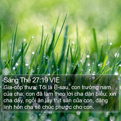 Sáng Thế 27:19 VIE Bible Verse Image
