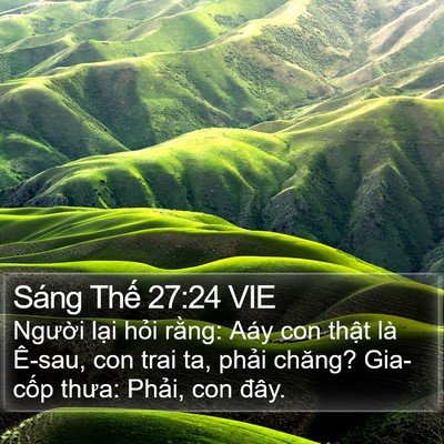 Sáng Thế 27:24 VIE Bible Verse Image