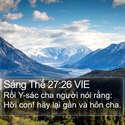 Sáng Thế 27:26 VIE Bible Verse Image