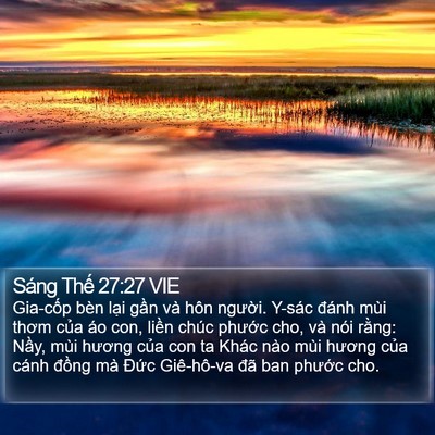Sáng Thế 27:27 VIE Bible Verse Image