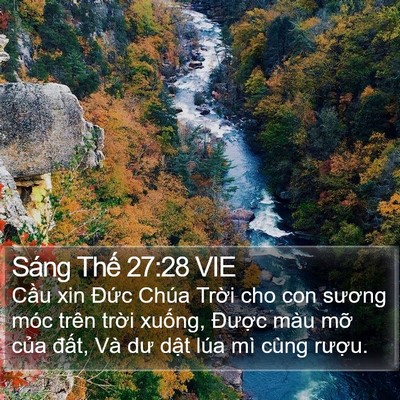 Sáng Thế 27:28 VIE Bible Verse Image
